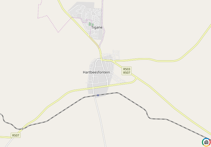 Map location of Hartebeesfontein